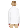 UltraClub Women's White Cool & Dry Sport Performance Interlock Quarter-Zip Pullover