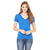 Bella + Canvas Women's True Royal Triblend Short-Sleeve Deep V-Neck T-Shirt