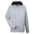 UltraClub Men's Steel/Black Cool & Dry Sport Hooded Fleece