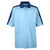 UltraClub Men's Columbia Blue/Navy Cool & Dry Stain-Release Two-Tone Performance Polo