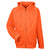 UltraClub Men's Bright Orange Rugged Wear Thermal-Lined Full-Zip Hooded Fleece