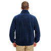 UltraClub Men's Navy Iceberg Fleece Quarter-Zip Pullover