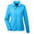 UltraClub Women's Kinetic Blue Fleece Jacket with Quilted Yoke Overlay