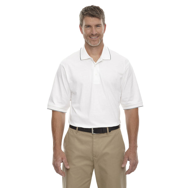 Extreme Men's White/Black Cotton Jersey Polo