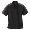 Extreme Men's Black/Black Silk Eperformance Pique Colorblock Polo