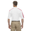 Extreme Men's White/Classic Red Eperformance Pique Colorblock Polo