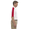 Extreme Men's White/Classic Red Eperformance Pique Colorblock Polo