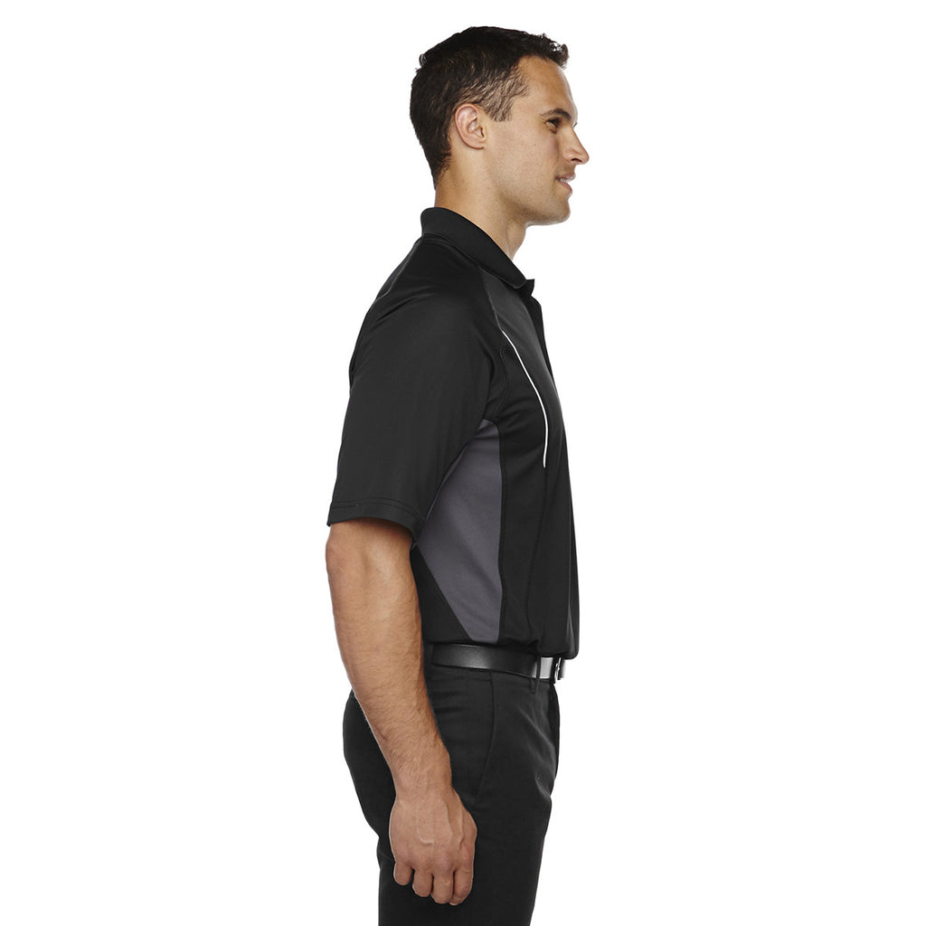 Extreme Men's Black Eperformance Parallel Snag Protection Polo with Piping