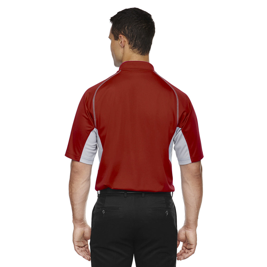 Extreme Men's Classic Red Eperformance Parallel Snag Protection Polo with Piping