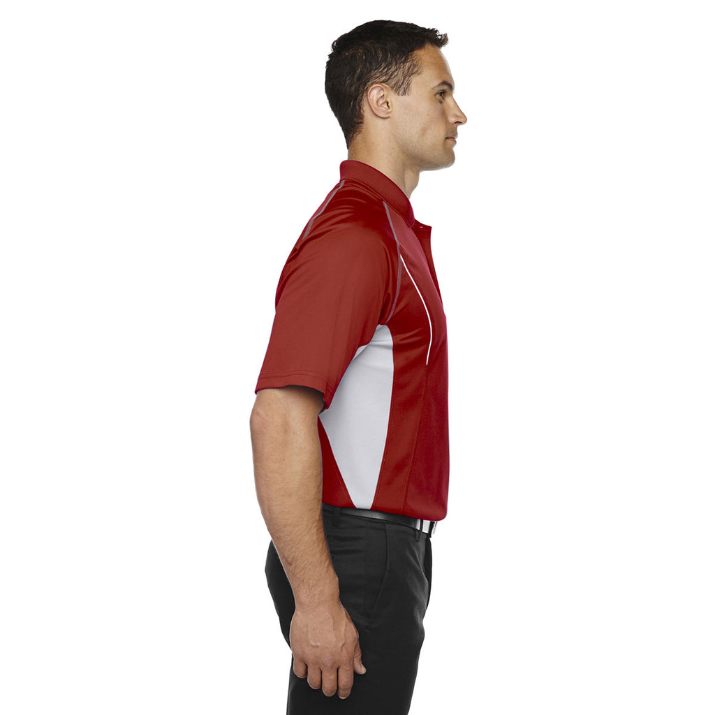 Extreme Men's Classic Red Eperformance Parallel Snag Protection Polo with Piping