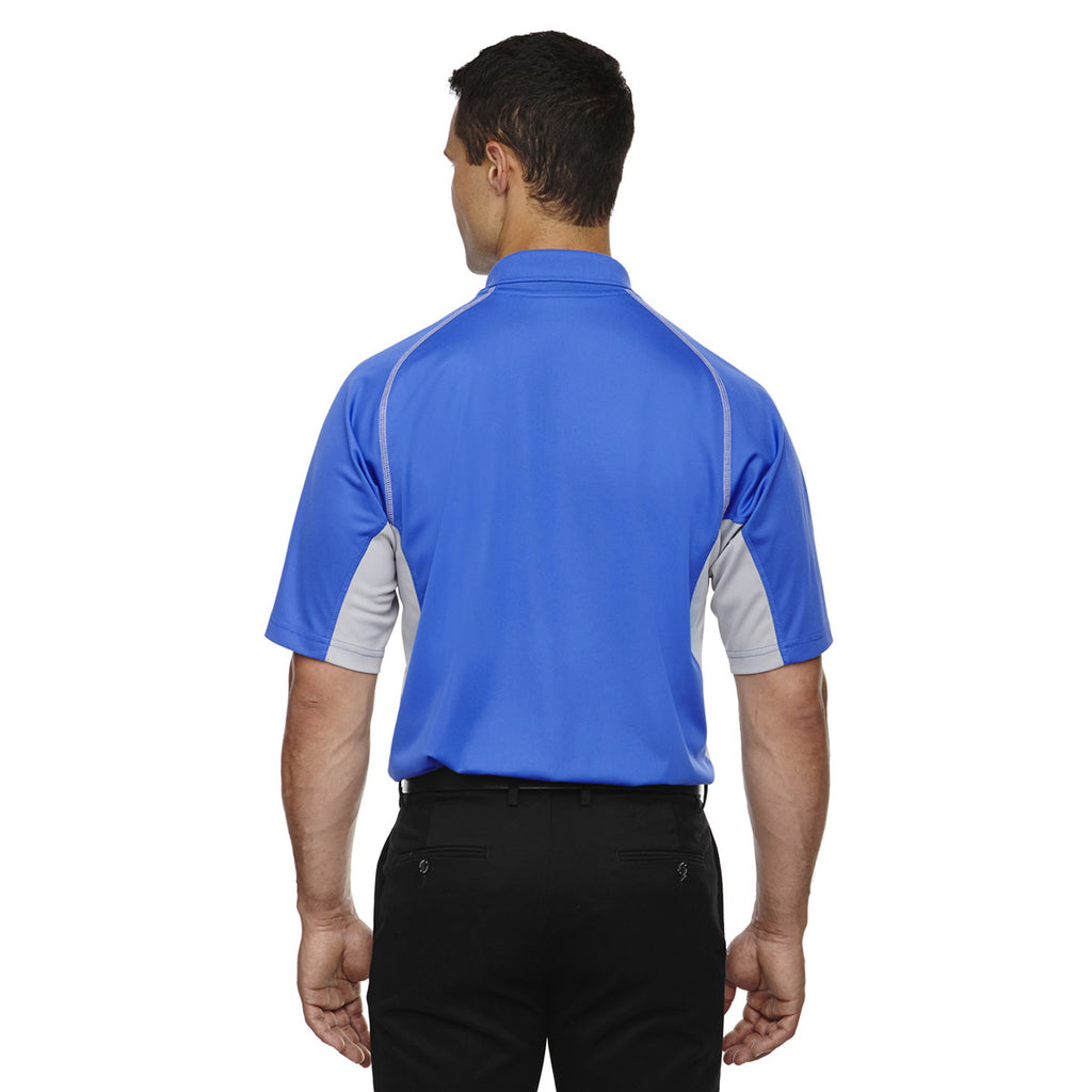 Extreme Men's Light Nautical Blue Eperformance Parallel Snag Protection Polo with Piping