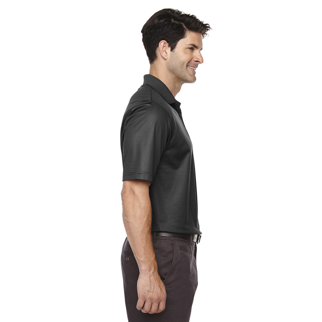 Extreme Men's Black Eperformance Launch Snag Protection Striped Polo