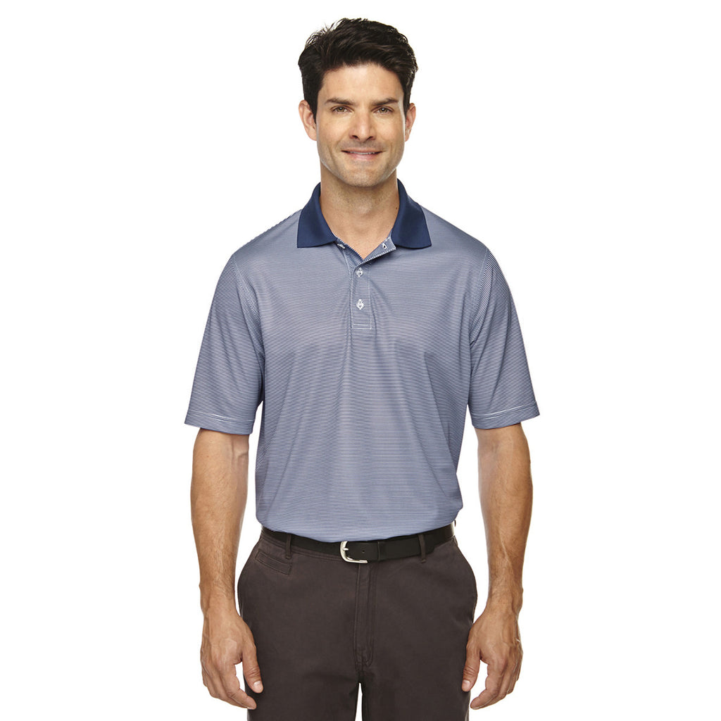 Extreme Men's Classic Navy Eperformance Launch Snag Protection Striped Polo