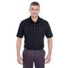 UltraClub Men's Black Tall Classic Pique Polo