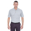 UltraClub Men's Heather Grey Tall Classic Pique Polo