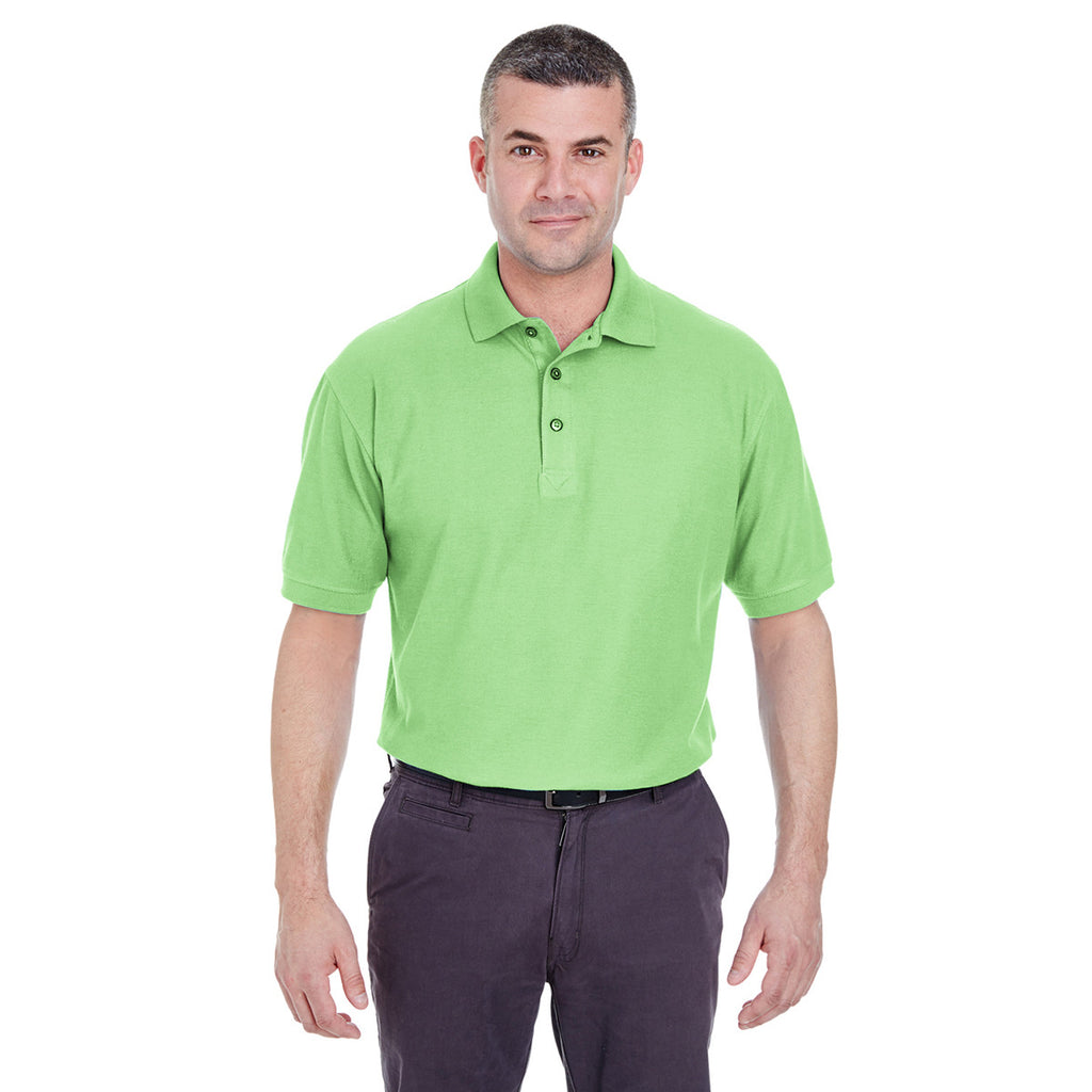 UltraClub Men's Apple Whisper Pique Polo