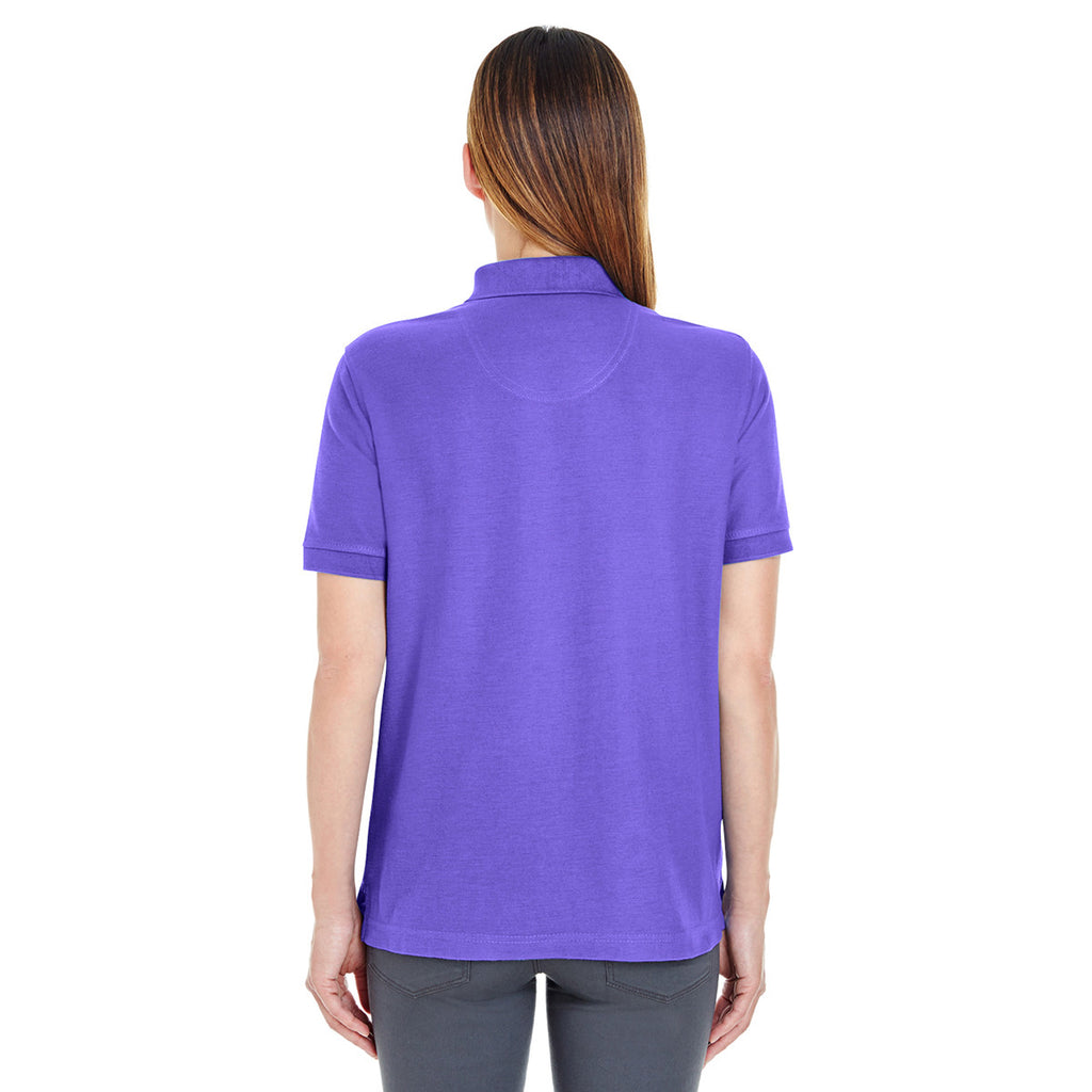 UltraClub Women's Purple Whisper Pique Polo