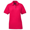 UltraClub Women's Red Whisper Pique Polo