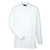 UltraClub Men's White Long-Sleeve Whisper Pique Polo