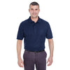 UltraClub Men's Navy Whisper Pique Polo with Pocket