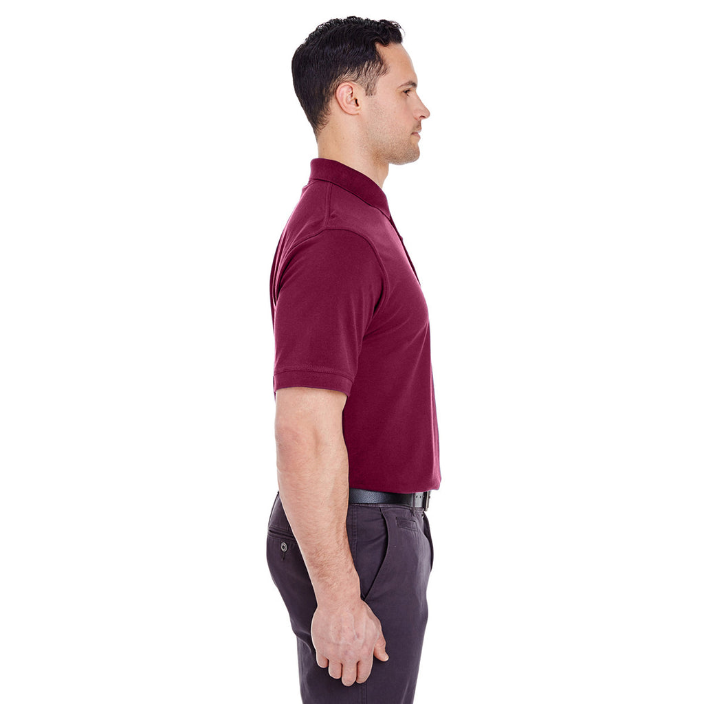 UltraClub Men's Maroon Basic Pique Polo