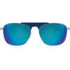 Under Armour Satin Silver UA Rally With Blue Mirror Lens