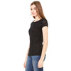 Bella + Canvas Women's Black Burnout Short-Sleeve T-Shirt