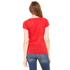 Bella + Canvas Women's Red Burnout Short-Sleeve T-Shirt