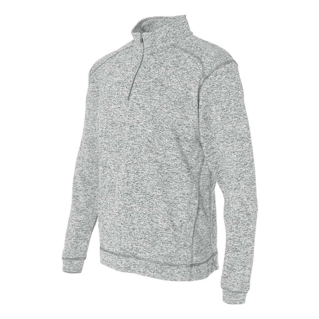 J. America Men's Ice Fleck Cosmic Fleece Quarter-Zip Pullover Sweatshirt