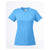 UltraClub Women's Columbia Blue Heather Cool & Dry Heathered Performance T-Shirt