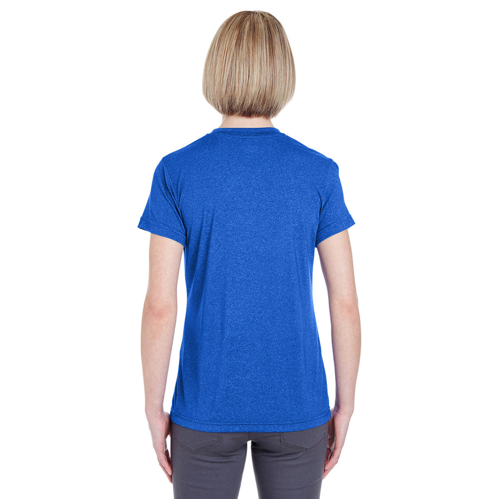 UltraClub Women's Royal Heather Cool & Dry Heathered Performance T-Shirt