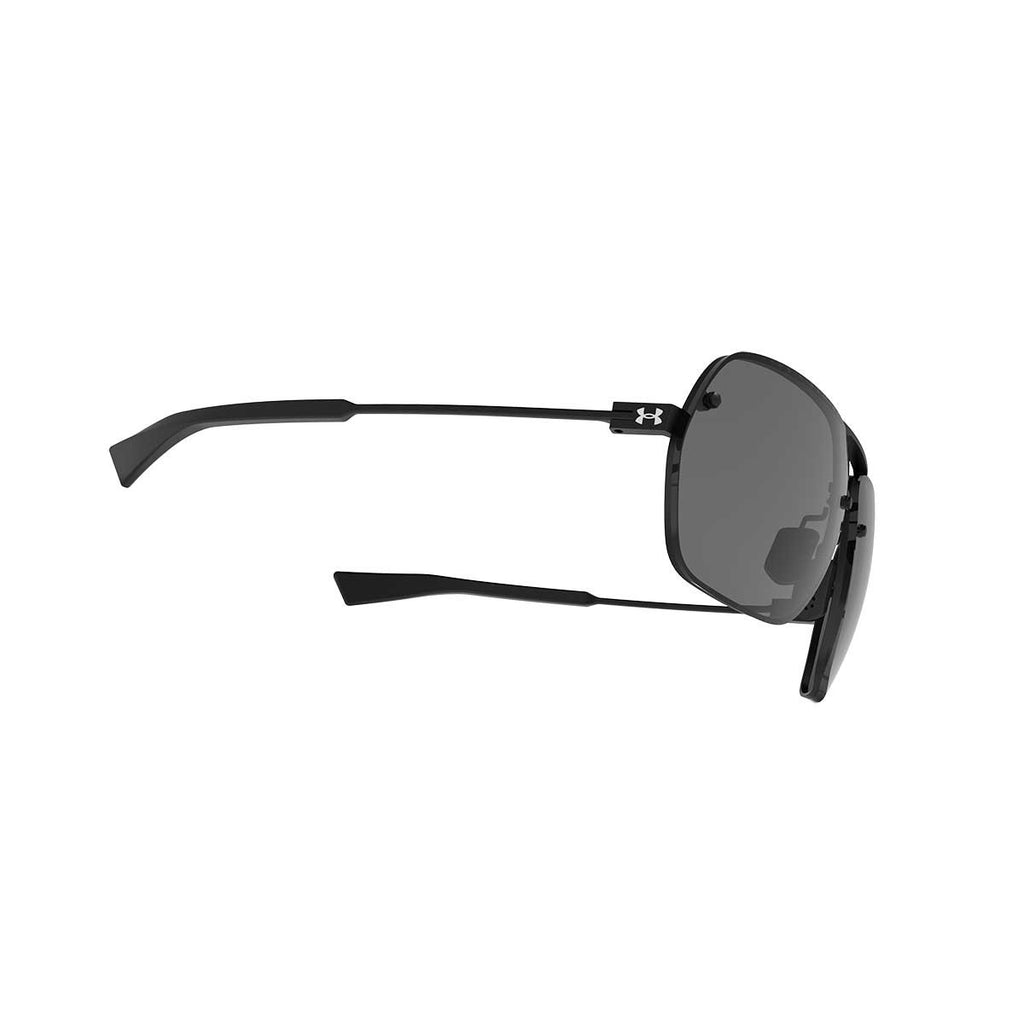 Under Armour Satin Black UA Hi-Roll Storm Polarized With Grey Lens