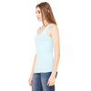 Bella + Canvas Women's Ocean Blue Sheer Mini Rib Racerback Tank