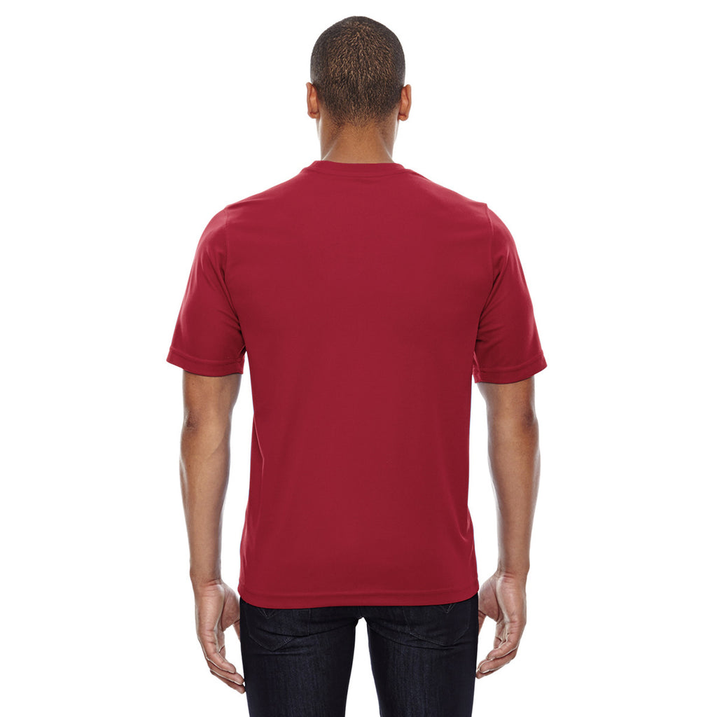 Core 365 Men's Classic Red Pace Performance Pique Crewneck