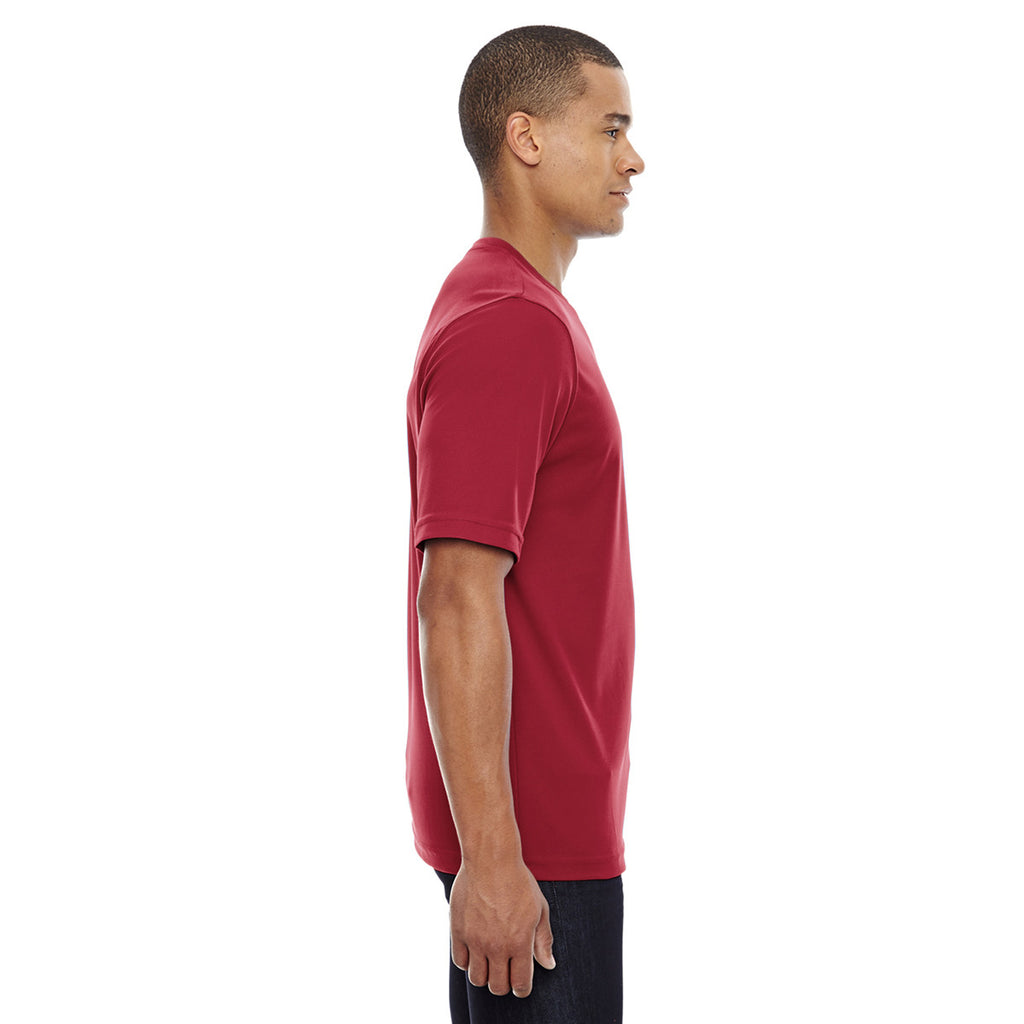 Core 365 Men's Classic Red Pace Performance Pique Crewneck