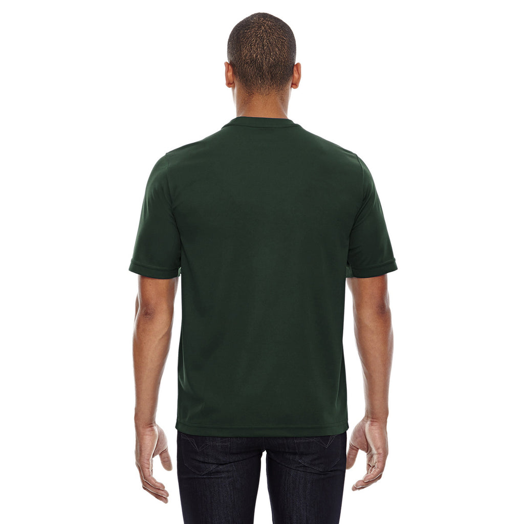 Core 365 Men's Forest Green Pace Performance Pique Crewneck