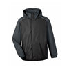 Core 365 Men's Black/Carbon Inspire Colorblock All-Season Jacket