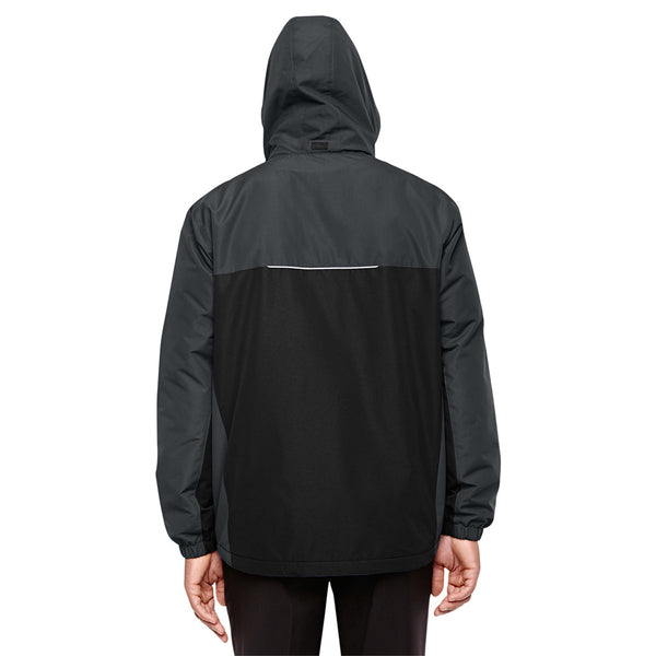 Core 365 Men's Black/Carbon Inspire Colorblock All-Season Jacket