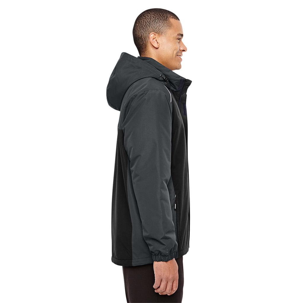 Core 365 Men's Black/Carbon Inspire Colorblock All-Season Jacket