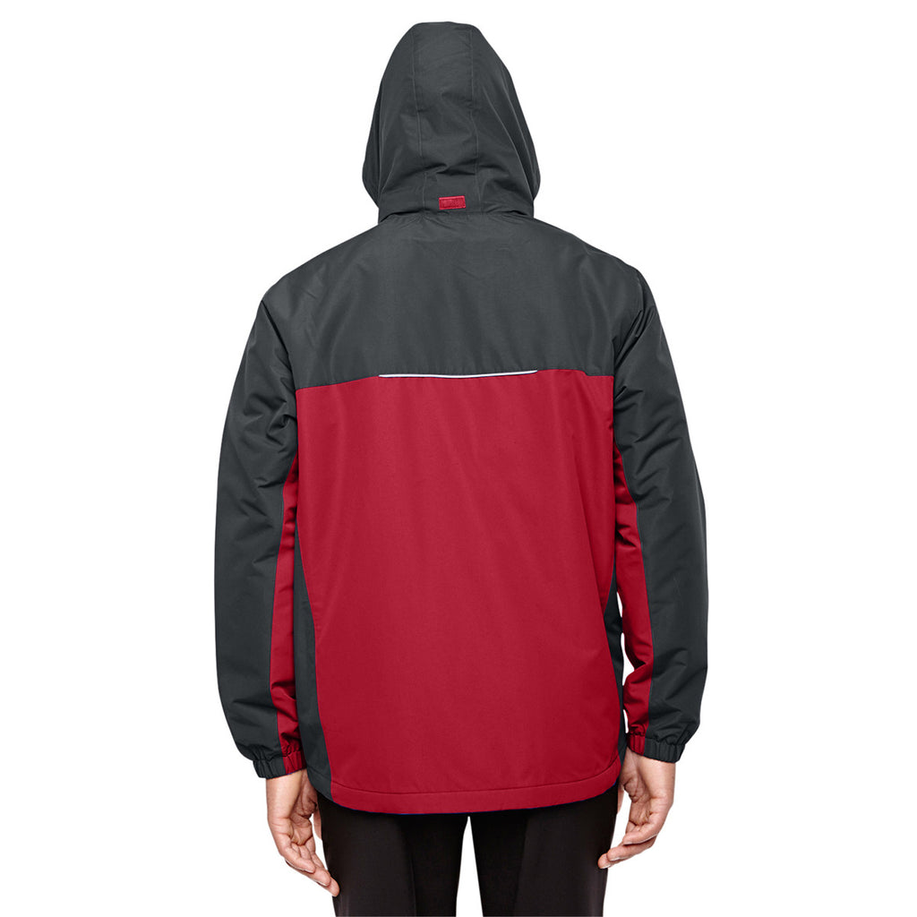 Core 365 Men's Classic Red/Carbon Inspire Colorblock All-Season Jacket