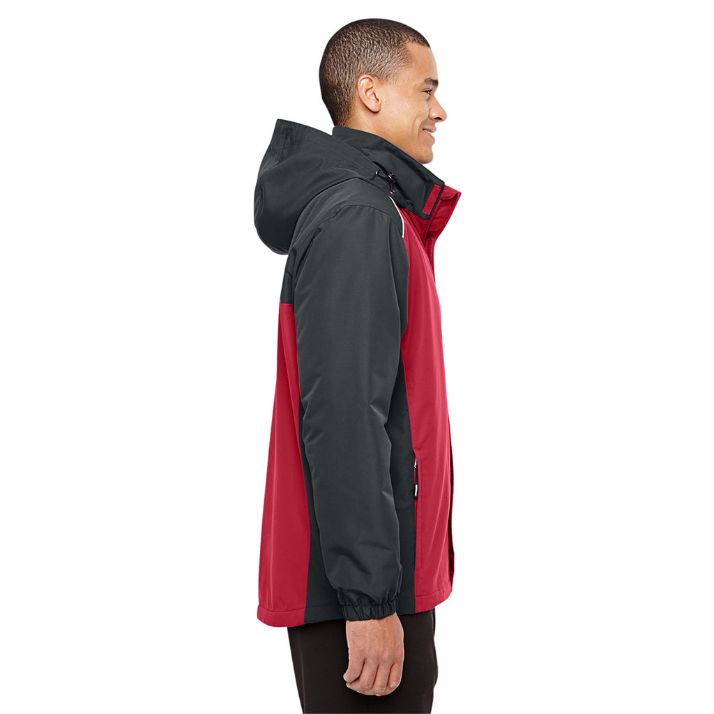 Core 365 Men's Classic Red/Carbon Inspire Colorblock All-Season Jacket