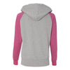 J. America Women's Oxford/Wildberry Glitter French Terry Hooded Full-Zip Sweatshirt