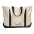 UltraClub Natural/Black Carmel Canvas Tote