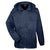 UltraClub Men's True Navy Full-Zip Hooded Pack-Away Jacket