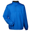 UltraClub Men's Royal Micro-Poly Quarter-Zip Windshirt