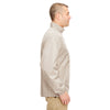 UltraClub Men's Sand Micro-Poly Quarter-Zip Windshirt