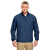 UltraClub Men's True Navy Micro-Poly Quarter-Zip Windshirt