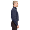 UltraClub Men's Navy Cypress Long-Sleeve Twill with Pocket