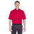 UltraClub Men's Red Short-Sleeve Cypress Twill with Pocket