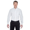 UltraClub Men's White Tall Classic Wrinkle-Resistant Long-Sleeve Oxford